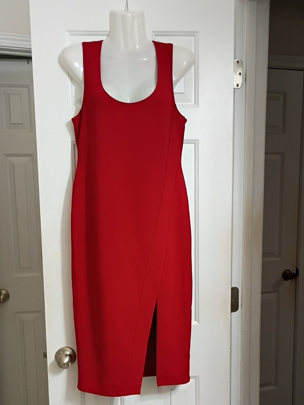 RACHEL Rachel Roy Red Midi Tank Dress with Front Slit